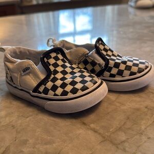 Vans checked slip ons 5c toddler